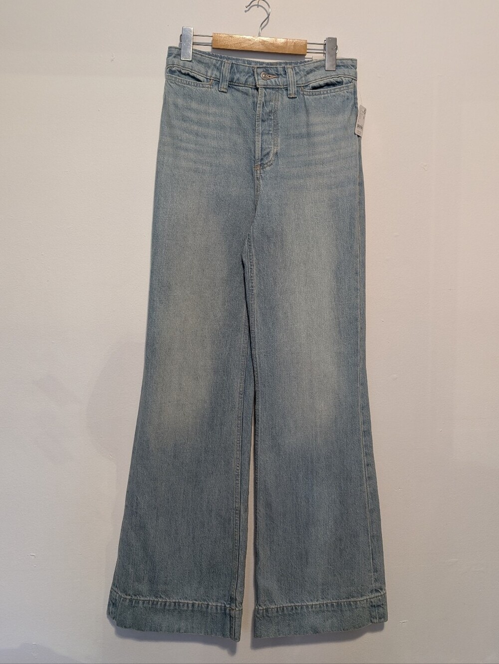 NWT Free People Cerine High Rise Bootcut Jeans Cowgirl Blues Light Wash  Boho 26